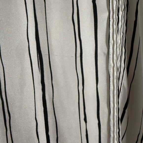 3.1 Phillip Lim High Low Painted White Striped Sleeveless V-Neck Midi Dress 2 - Picture 13 of 15